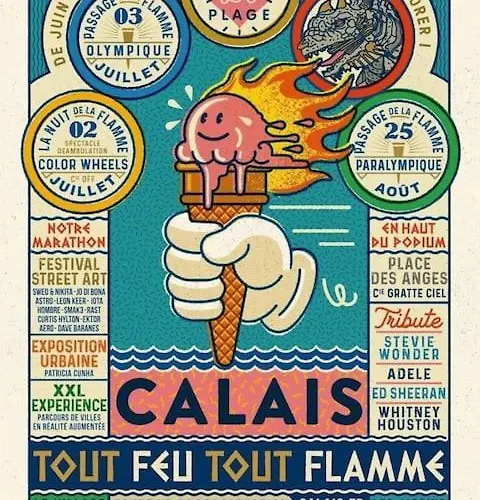 Διαμέρισμα Grand De Charme-calais Nord-cour-plage