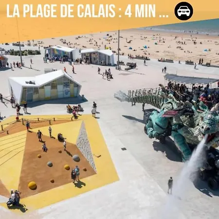 Grand De Charme-calais Nord-cour-plage Lägenhet